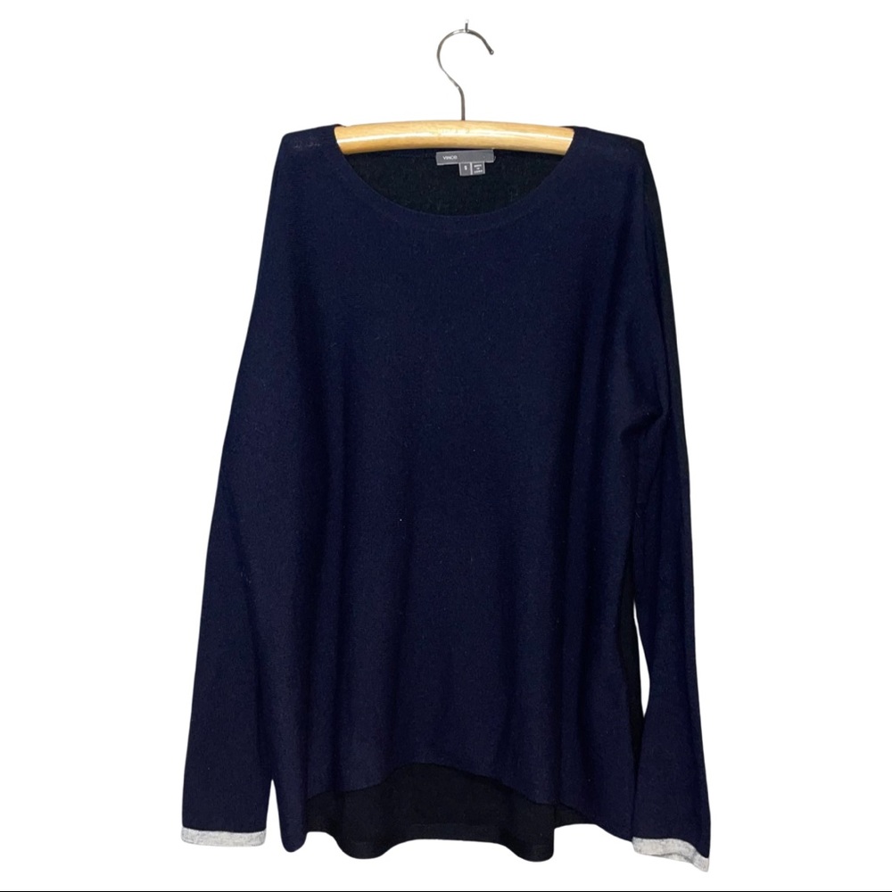 Vince 100% Cashmere Navy Blue Sweater